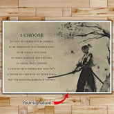 AI009 - I Choose - English - Horizontal Poster - Horizontal Canvas - Aikido Poster