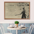 AI009 - I Choose - English - Horizontal Poster - Horizontal Canvas - Aikido Poster