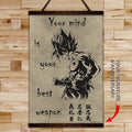 DR001 - Your Mind Is Your Best Weapon - English - Vertical Poster - Vertical Canvas - Dragon Ball Poster