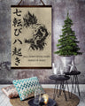 DR011 - Fall Down Seven Times Stand Up Eight - Goku - Vertical Poster - Vertical Canvas - Dragon Ball Poster