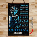 DR015 - Quitting Is Not - Goku - Vertical Poster - Vertical Canvas - Dragon Ball Poster
