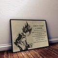 DR019 - Nobody Is Born A Warrior - Vegeta - Horizontal Poster - Horizontal Canvas - Dragon Ball Poster