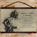DR020 - Nobody Is Born A Warrior - Goku - Horizontal Poster - Horizontal Canvas - Dragon Ball Poster