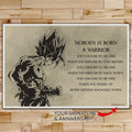 DR020 - Nobody Is Born A Warrior - Goku - Horizontal Poster - Horizontal Canvas - Dragon Ball Poster