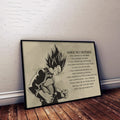 DR026 - Make No Mistake - Vegeta - English - Horizontal Poster - Horizontal Canvas - Dragon Ball Poster