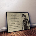 DR031 - I Choose - Goku - English - Horizontal Poster - Horizontal Canvas - Dragon Ball Poster