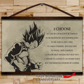 DR032 - I Choose - Vegeta - English - Horizontal Poster - Horizontal Canvas - Dragon Ball Poster