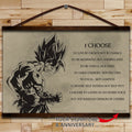 DR033 - I Choose - Goku - English - Horizontal Poster - Horizontal Canvas - Dragon Ball Poster