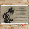 DR033 - I Choose - Goku - English - Horizontal Poster - Horizontal Canvas - Dragon Ball Poster