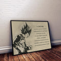 DR034 - I Choose - Vegeta - English - Horizontal Poster - Horizontal Canvas - Dragon Ball Poster