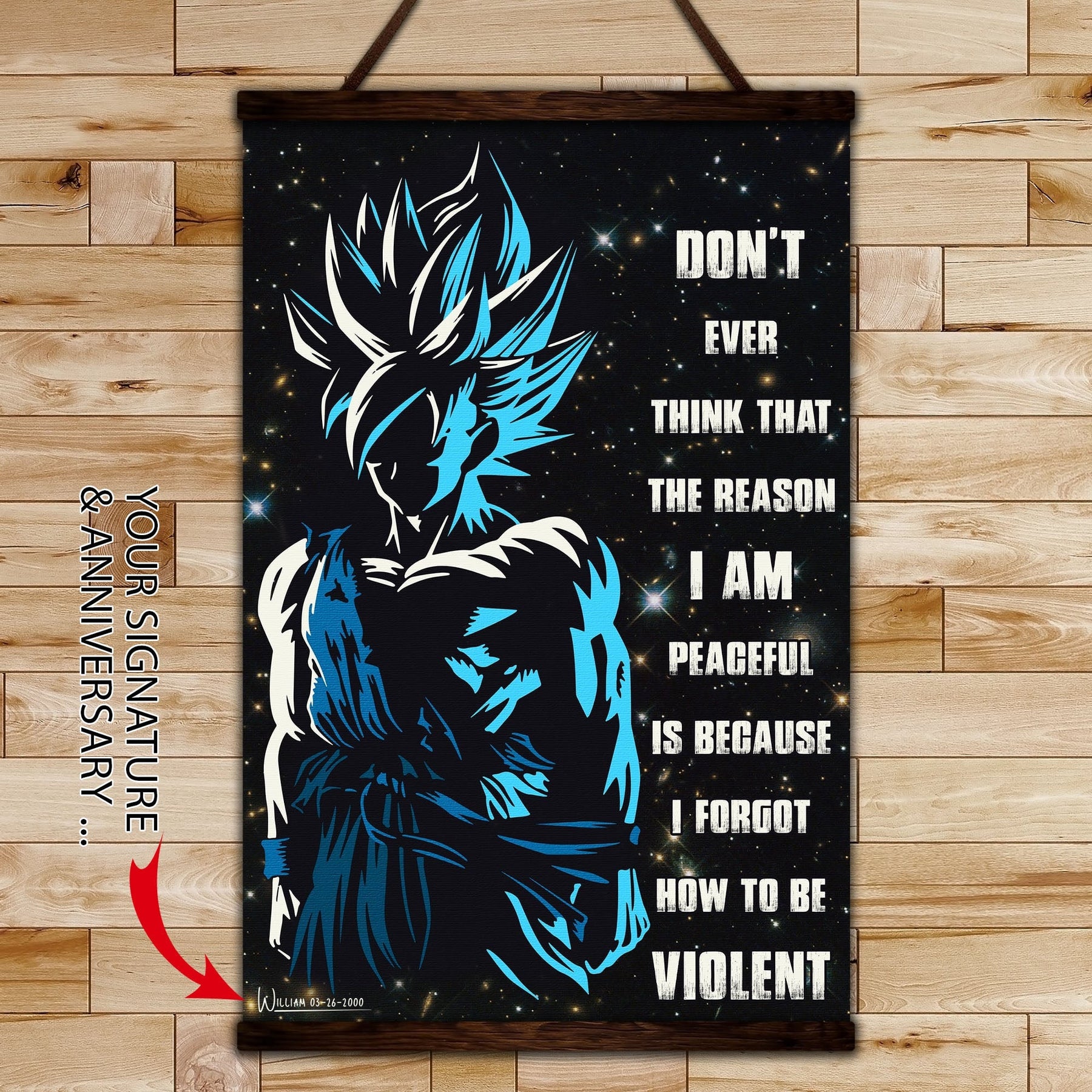 DR038 - Don't Ever Think - Goku - Vertical Poster - Vertical Canvas - Dragon Ball Poster