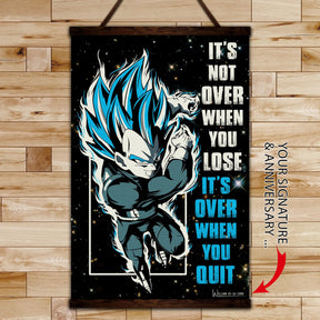 DR015 + DR049 - Quitting Is Not - It's Not Over When You Lose - It's Over When You Quit - Home Decoration - Vertical Poster - Vertical Canvas - Dragon Ball Poster
