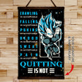 DR056 - Quitting Is Not - Vegeta - Super Saiyan Blue - Vertical Poster - Vertical Canvas - Dragon Ball Poster