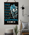 DR056 - Quitting Is Not - Vegeta - Super Saiyan Blue - Vertical Poster - Vertical Canvas - Dragon Ball Poster