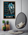 DR056 - Quitting Is Not - Vegeta - Super Saiyan Blue - Vertical Poster - Vertical Canvas - Dragon Ball Poster