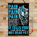 DR057 - PAIN - You Are Not Dead Yet - Vegeta - Super Saiyan Blue - Vertical Poster - Vertical Canvas - Dragon Ball Poster