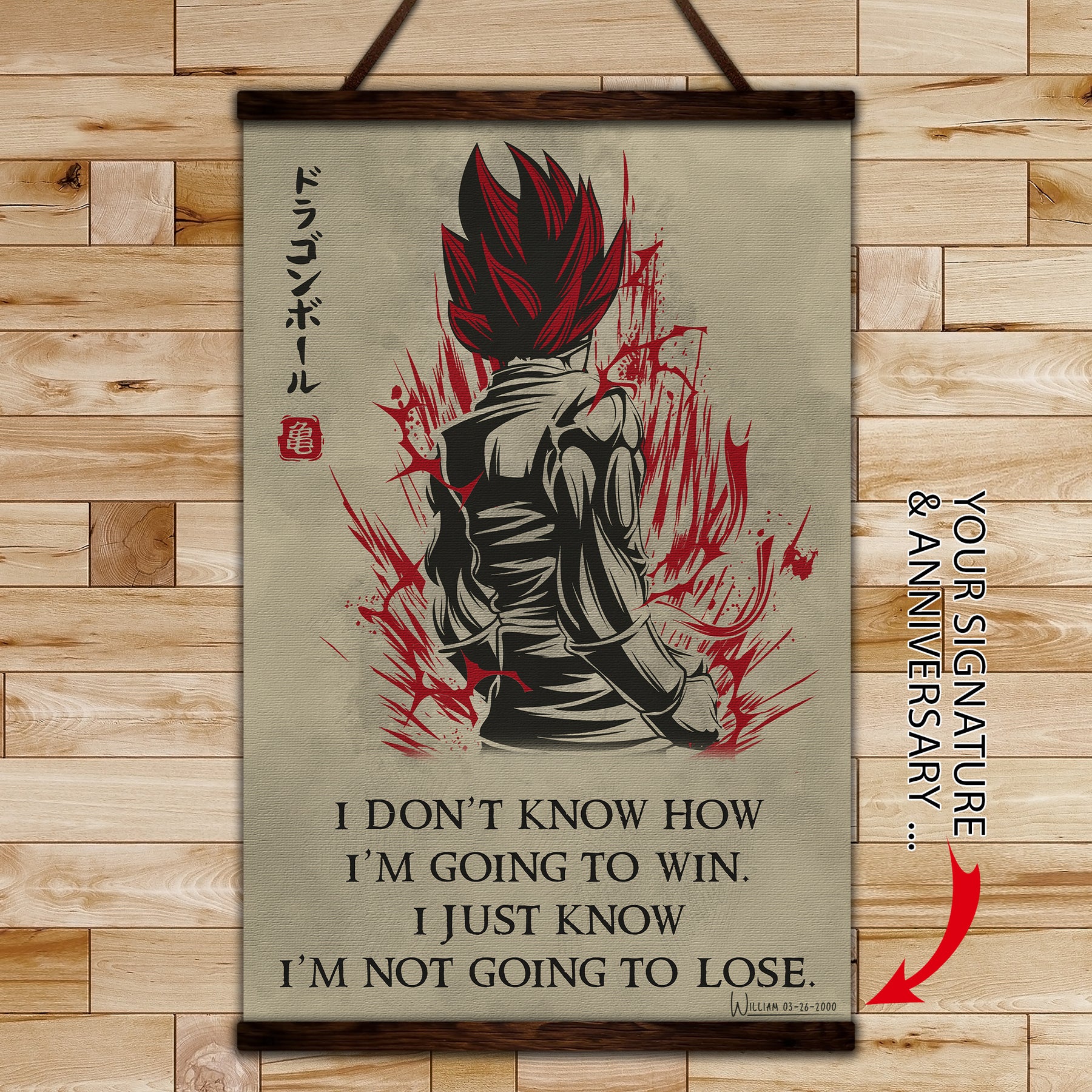 DR043 + DR058 - 7 5 3 CODE - I'm Not Going To Lose - Home Decoration  - Vertical Poster - Vertical Canvas - Dragon Ball Poster