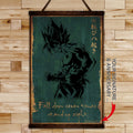 DR063 - Fall Down Seven Times Stand Up Eight - Goku - Vertical Poster - Vertical Canvas - Dragon Ball Poster