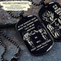 DRD024 - Call On Me Brother - It's Not Over When You Lose - It's Over When You Quit - Goku - Super Saiyan Blue - Dragon Ball Dog Tag - Engrave Double Black Dog Tag