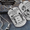 DRD025 - Call On Me Brother - PAIN - It Tell You - You Are Not Dead Yet - Goku - Vegeta - Dragon Ball - Engrave Double Silver Dog Tag