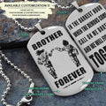 DRD027 - Call On Me Brother - Brother Forever - Goku - Vegeta - Dragon Ball - Engrave Double Silver Dog Tag