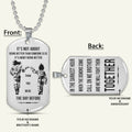 DRD032 - Call On Me Brother - It's About Being Better Than You Were The Day Before - Goku - Vegeta - Dragon Ball Dog Tag - Double Side Engrave Silver Dog Tag