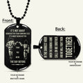 DRD033 - Call On Me Brother - It's About Being Better Than You Were The Day Before - Goku - Vegeta - Dragon Ball Dog Tag - Double Side Engrave Black Dog Tag