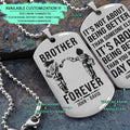 DRD034 - Brother Forever - It's Not About Being Better Than Someone Else - It's About Being Better Than You Were The Day Before - Goku - Vegeta - Dragon Ball Dog Tag - Double Side Engrave Silver Dog Tag