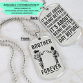DRD034 - Brother Forever - It's Not About Being Better Than Someone Else - It's About Being Better Than You Were The Day Before - Goku - Vegeta - Dragon Ball Dog Tag - Double Side Engrave Silver Dog Tag