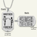 DRD034 - Brother Forever - It's Not About Being Better Than Someone Else - It's About Being Better Than You Were The Day Before - Goku - Vegeta - Dragon Ball Dog Tag - Double Side Engrave Silver Dog Tag