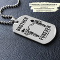 DRD034 - Brother Forever - It's Not About Being Better Than Someone Else - It's About Being Better Than You Were The Day Before - Goku - Vegeta - Dragon Ball Dog Tag - Double Side Engrave Silver Dog Tag