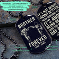 DRD035 - Brother Forever - It's Not About Being Better Than Someone Else - It's About Being Better Than You Were The Day Before - Goku - Vegeta - Dragon Ball Dog Tag - Double Side Engrave Black Dog Tag