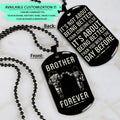 DRD035 - Brother Forever - It's Not About Being Better Than Someone Else - It's About Being Better Than You Were The Day Before - Goku - Vegeta - Dragon Ball Dog Tag - Double Side Engrave Black Dog Tag