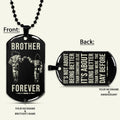 DRD035 - Brother Forever - It's Not About Being Better Than Someone Else - It's About Being Better Than You Were The Day Before - Goku - Vegeta - Dragon Ball Dog Tag - Double Side Engrave Black Dog Tag