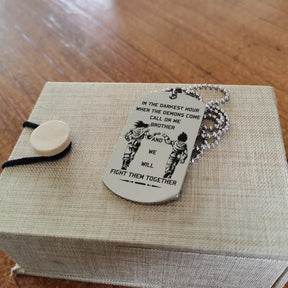 DRD036 - Call On Me Brother - It's Not About Being Better Than Someone Else - It's About Being Better Than You Were The Day Before - Goku - Vegeta - Dragon Ball Dog Tag - Double Side Engrave Silver Dog Tag