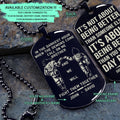 DRD037 - Call On Me Brother - It's Not About Being Better Than Someone Else - It's About Being Better Than You Were The Day Before - Goku - Vegeta - Dragon Ball Dog Tag - Double Side Engrave Black Dog Tag