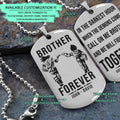 DRD038 - Brother Forever - Call On Me Brother - Goku - Vegeta - Dragon Ball Dog Tag - Double Side Engrave Silver Dog Tag
