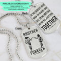 DRD038 - Brother Forever - Call On Me Brother - Goku - Vegeta - Dragon Ball Dog Tag - Double Side Engrave Silver Dog Tag
