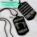 DRD039 - Brother Forever - Call On Me Brother - Goku - Vegeta - Dragon Ball Dog Tag - Double Side Engrave Black Dog Tag