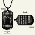 DRD039 - Brother Forever - Call On Me Brother - Goku - Vegeta - Dragon Ball Dog Tag - Double Side Engrave Black Dog Tag