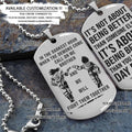 DRD054 - Call On Me Brother - It's About Being Better Than You Were The Day Before - Goku - Vegeta - Dragon Ball Dog Tag - Silver Double-Sided Engrave Dog Tag