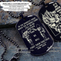 DRD059 - Call On Me Brother - It's Over When You Quit - Goku - Vegeta - Dragon Ball Dog Tag - Double Sided Engraved Black Dog Tag