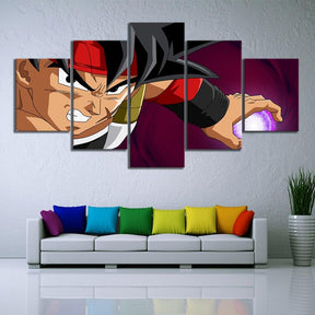 Dragon Ball - 5 Pieces Wall Art - Bardock - Printed Wall Pictures Home Decor - Dragon Ball Poster - Dragon Ball Canvas