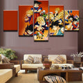 Dragon Ball - 5 Pieces Wall Art - Goku - Gohan - Goten - Trunk - Vegeta - Printed Wall Pictures Home Decor - Dragon Ball Poster - Dragon Ball Canvas