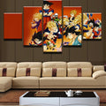 Dragon Ball - 5 Pieces Wall Art - Goku - Gohan - Goten - Trunk - Vegeta - Printed Wall Pictures Home Decor - Dragon Ball Poster - Dragon Ball Canvas