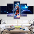 Dragon Ball - 5 Pieces Wall Art - Mastered Ultra Instinct Goku - Printed Wall Pictures Home Decor - Dragon Ball Poster - Dragon Ball Canvas