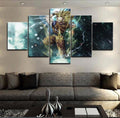 Dragon Ball - 5 Pieces Wall Art - Goku Super Saiyan 3 - Printed Wall Pictures Home Decor - Dragon Ball Poster - Dragon Ball Canvas