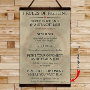 KA002 - 5 Rules Of Fighting - Shotokan Karate - Vertical Poster - Vertical Canvas - Karate Poster - Karate Canvas