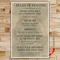 KA002 - 5 Rules Of Fighting - Shotokan Karate - Vertical Poster - Vertical Canvas - Karate Poster - Karate Canvas