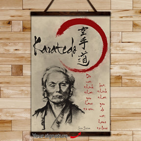KA003 - Do Not Think That You Have To Win -  Gichin Funakoshi - Vertical Poster - Vertical Canvas - Karate Poster - Karate Canvas